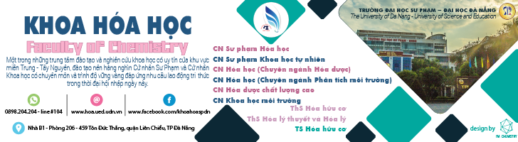 Thông báo tuyển sinh cao học (ThS) và nghiên cứu sinh đợt 1 năm 2021 – Khóa 43 - Khoa Hóa học - Trường ĐH Sư phạm - ĐHĐN