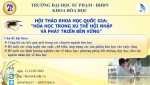 Thông báo số 2: về việc tổ chức Hội thảo Khoa học Quốc gia “Hóa học trong xu thế hội nhập và phát triển bền vững”